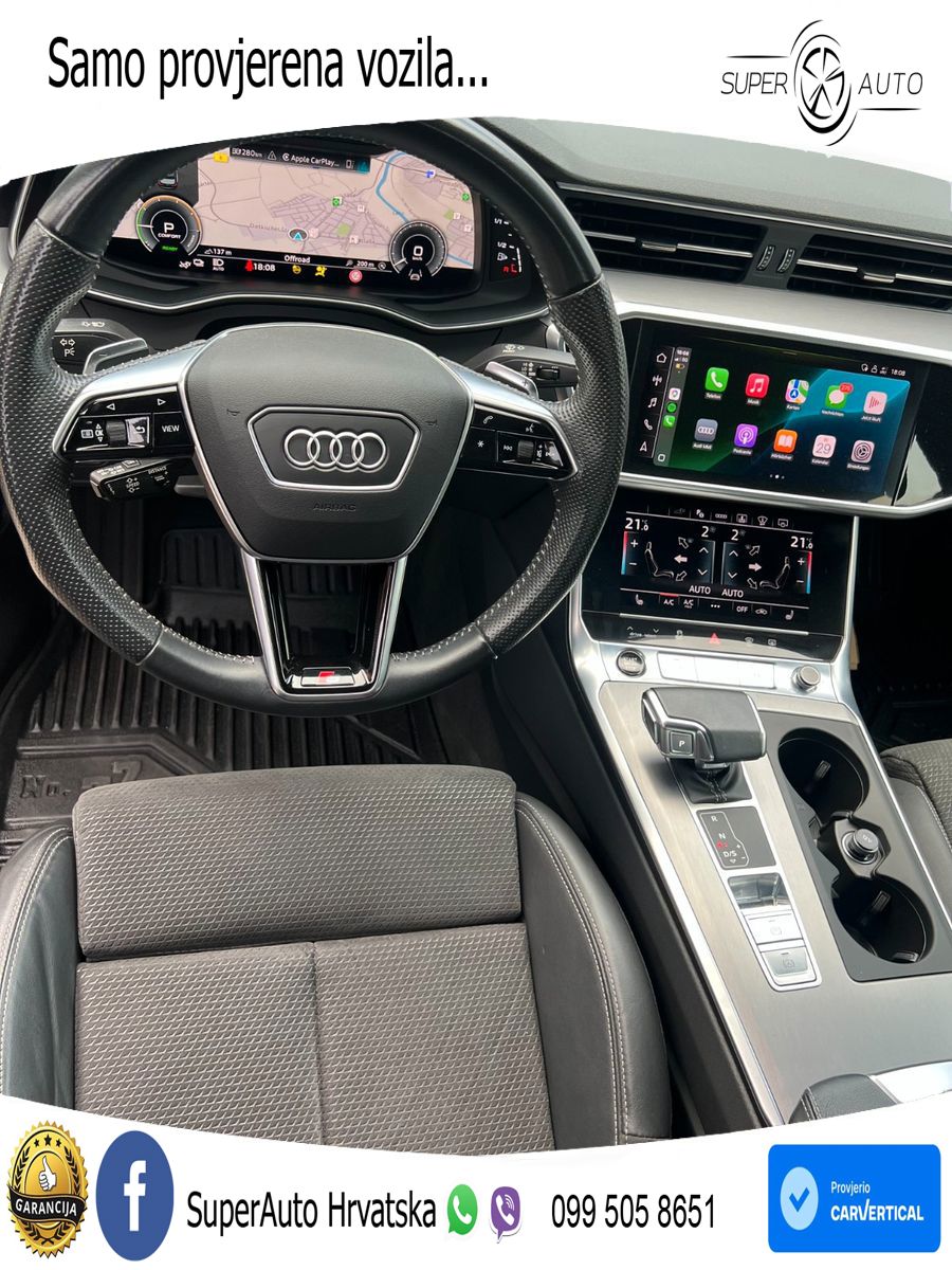 Audi A6 50 TFSIe (299 KS) quattro ultra S tronic S line LED+GR SJED+ACC