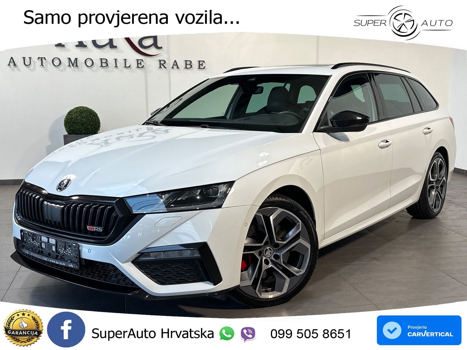 Škoda Octavia Combi RS 2.0 TSI (245 KS) DSG LED+GR SJED+ACC
