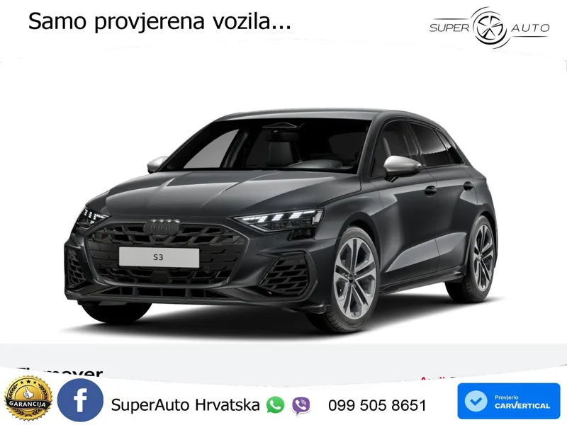Audi S3 2.0 TFSI (333 KS) quattro S tronic MATRIX+GR SJED+KAM