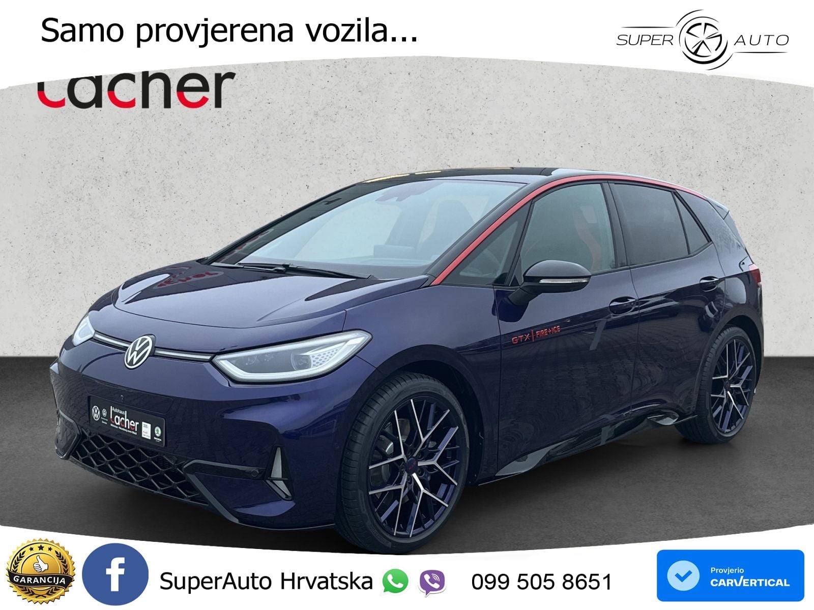 Volkswagen ID.3 GTX Performance 84 kWh (326 KS) LED+GR SJED+ACC