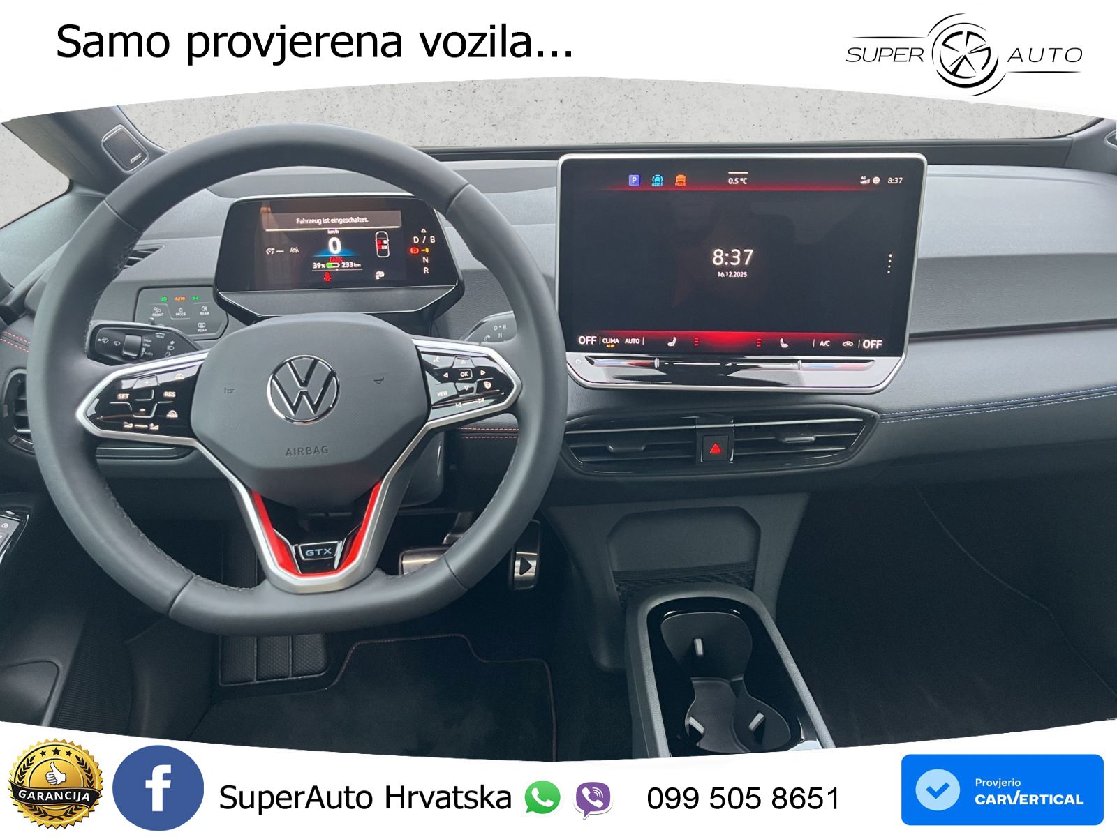 Volkswagen ID.3 GTX Performance 84 kWh (326 KS) LED+GR SJED+ACC