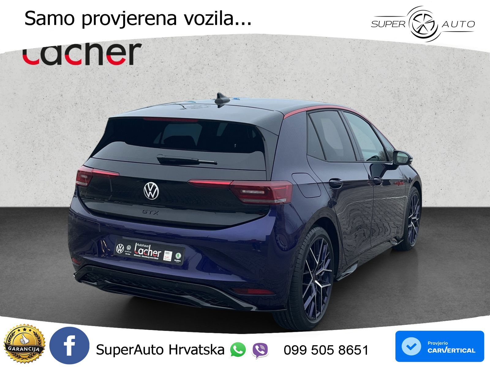 Volkswagen ID.3 GTX Performance 84 kWh (326 KS) LED+GR SJED+ACC