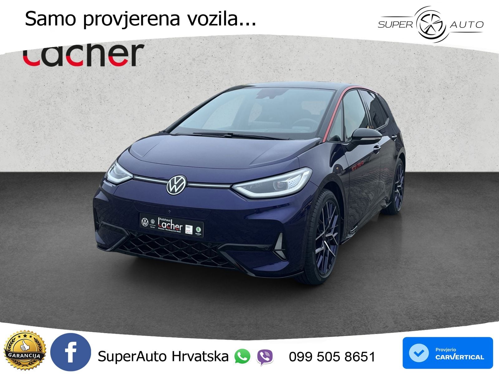 Volkswagen ID.3 GTX Performance 84 kWh (326 KS) LED+GR SJED+ACC