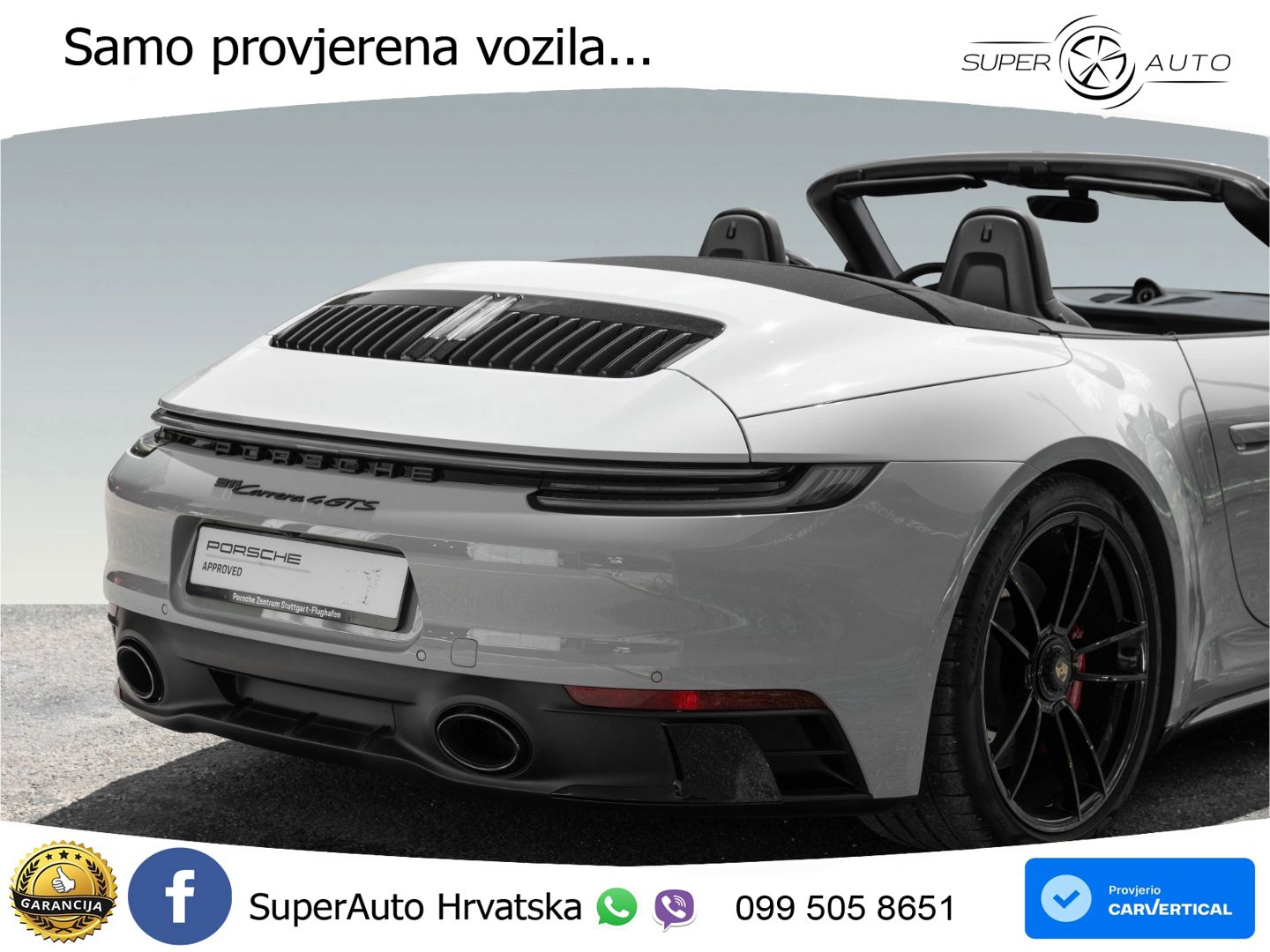 Porsche 911 Carrera 4 GTS Cabriolet 3.0 (480 KS) PDK LED+GR SJED+ACC