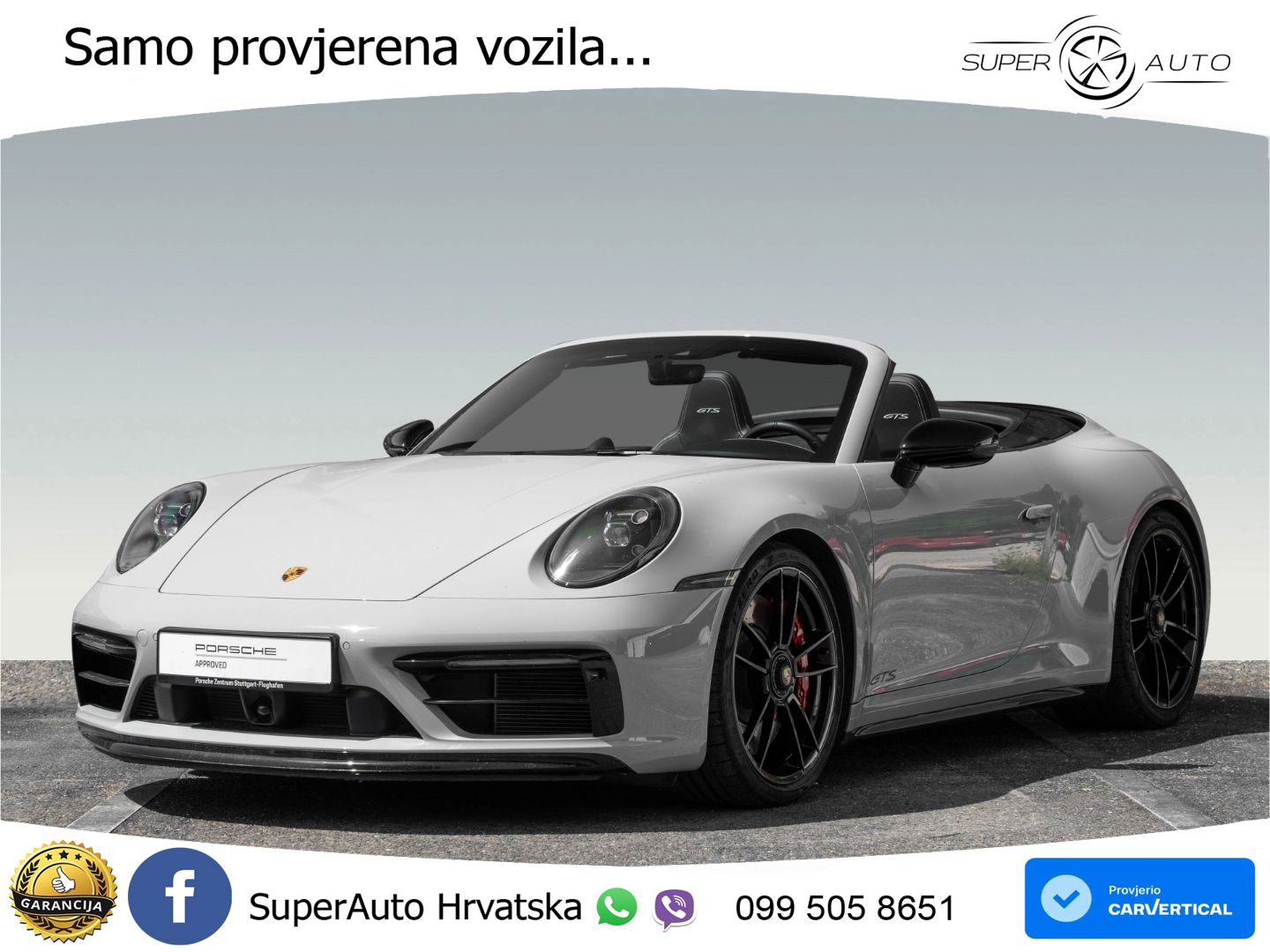Porsche 911 Carrera 4 GTS Cabriolet 3.0 (480 KS) PDK LED+GR SJED+ACC