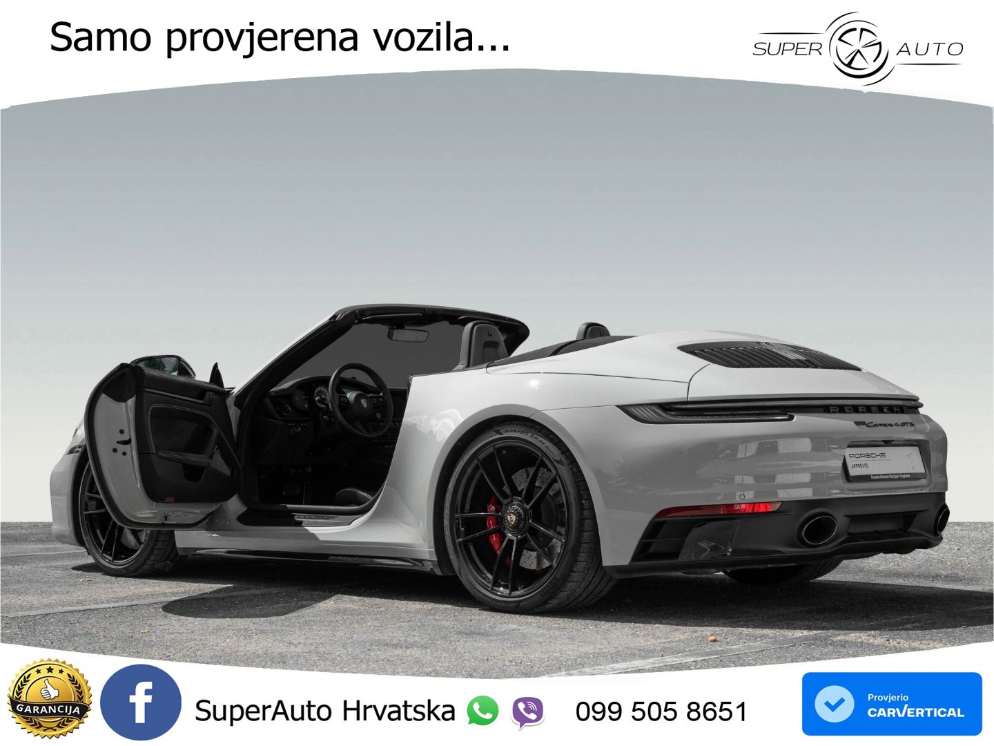 Porsche 911 Carrera 4 GTS Cabriolet 3.0 (480 KS) PDK LED+GR SJED+ACC