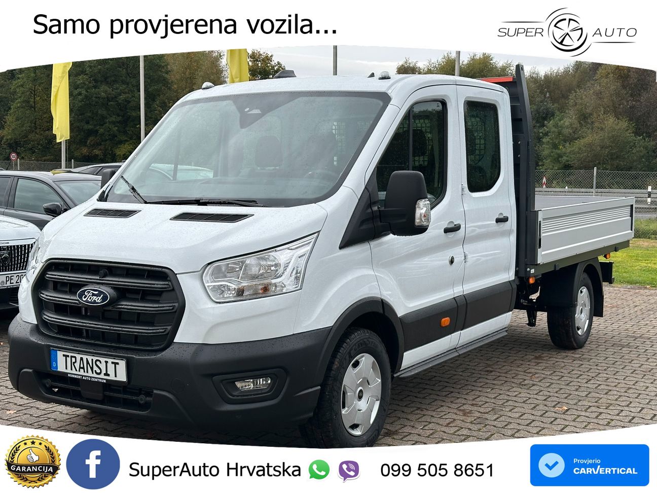 Ford Transit Pritsche DoKa Trend 350 L3 AHK*SHZ*CAM* 165 KS