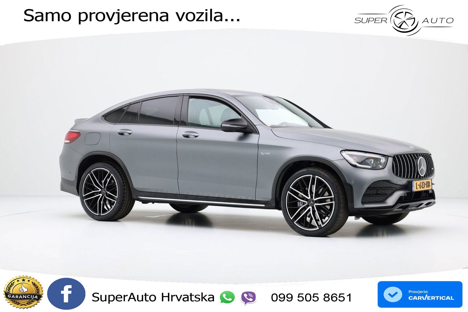 Mercedes GLC Coupe AMG 43 V6 (390 KS) 4MATIC TCT ZRAČNI+ACC+GR SJED+KAM+PANO