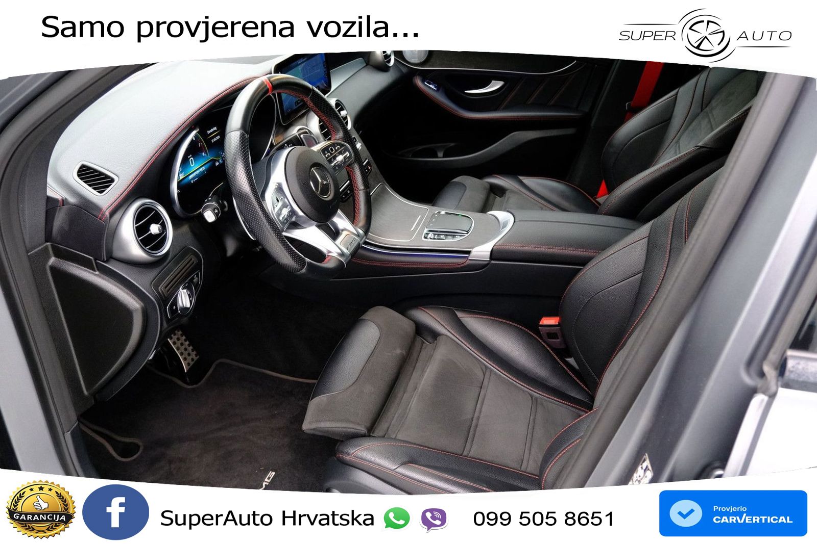 Mercedes GLC Coupe AMG 43 V6 (390 KS) 4MATIC TCT ZRAČNI+ACC+GR SJED+KAM+PANO