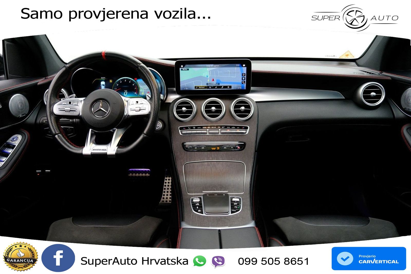 Mercedes GLC Coupe AMG 43 V6 (390 KS) 4MATIC TCT ZRAČNI+ACC+GR SJED+KAM+PANO