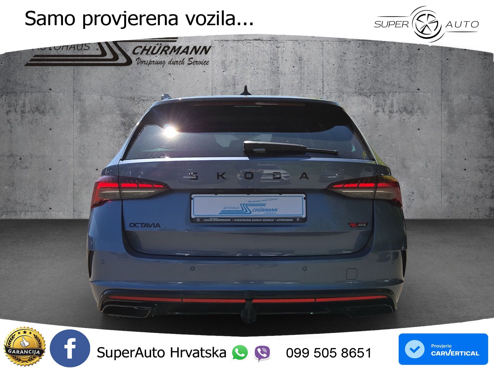 Škoda Octavia Combi RS 2.0 TSI (265 KS) DSG MATRIX+GR SJED+KAM