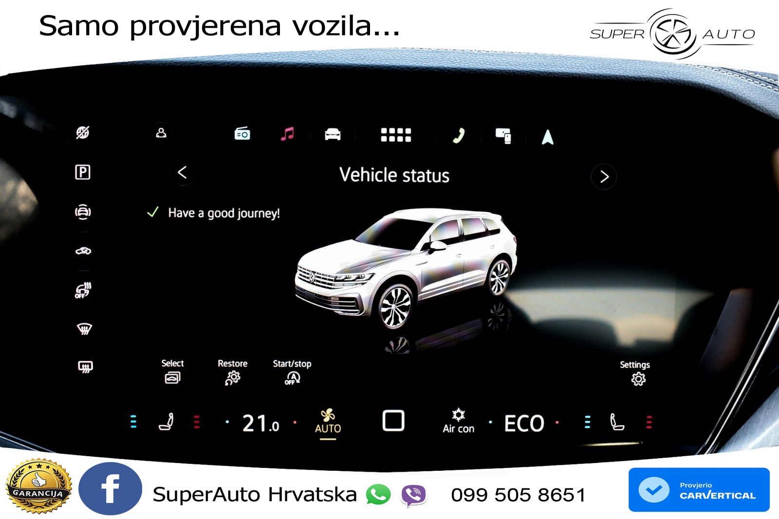 Volkswagen Touareg 3.0 V6 TDI (286 KS) 4MOTION Tiptronic ZRAČNI+ACC+GR SJED+KAM+PANO