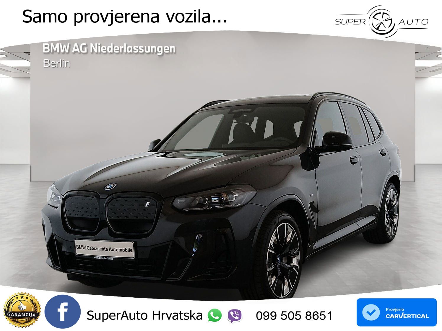 BMW iX3 80 kWh (286 KS) M Sport LED+GR SJED+ACC