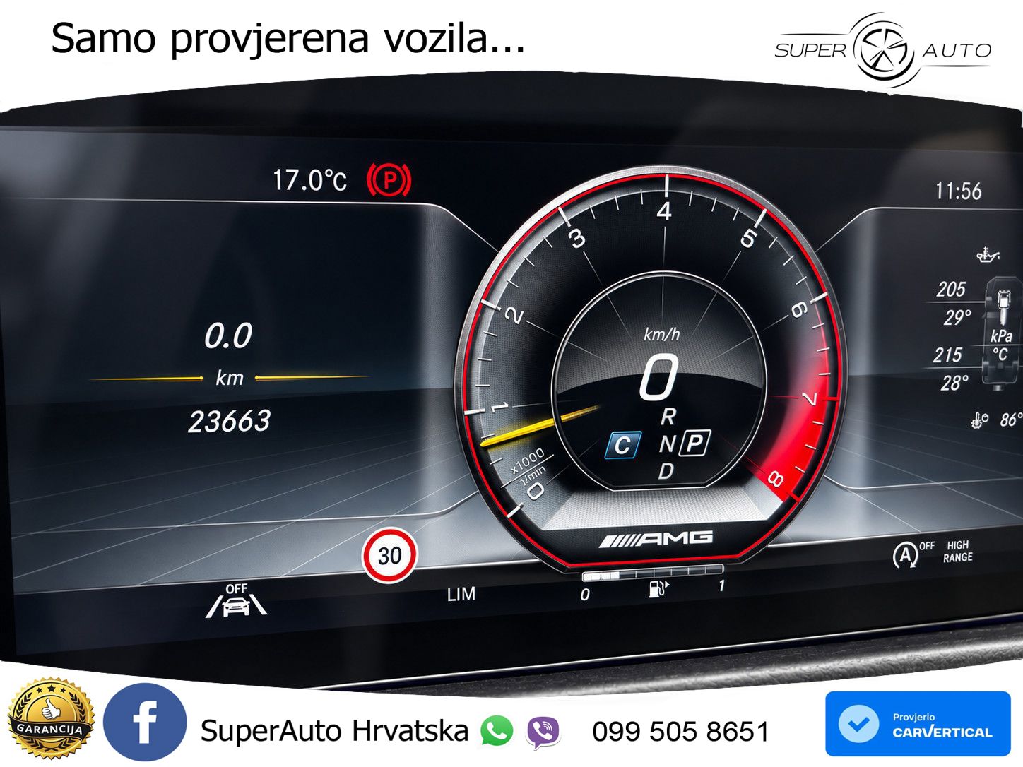 Mercedes AMG G 63 Long V8 (585 KS) 4MATIC 9G-TRONIC AMG SPEEDSHIFT TCT LED+GR SJED+ACC