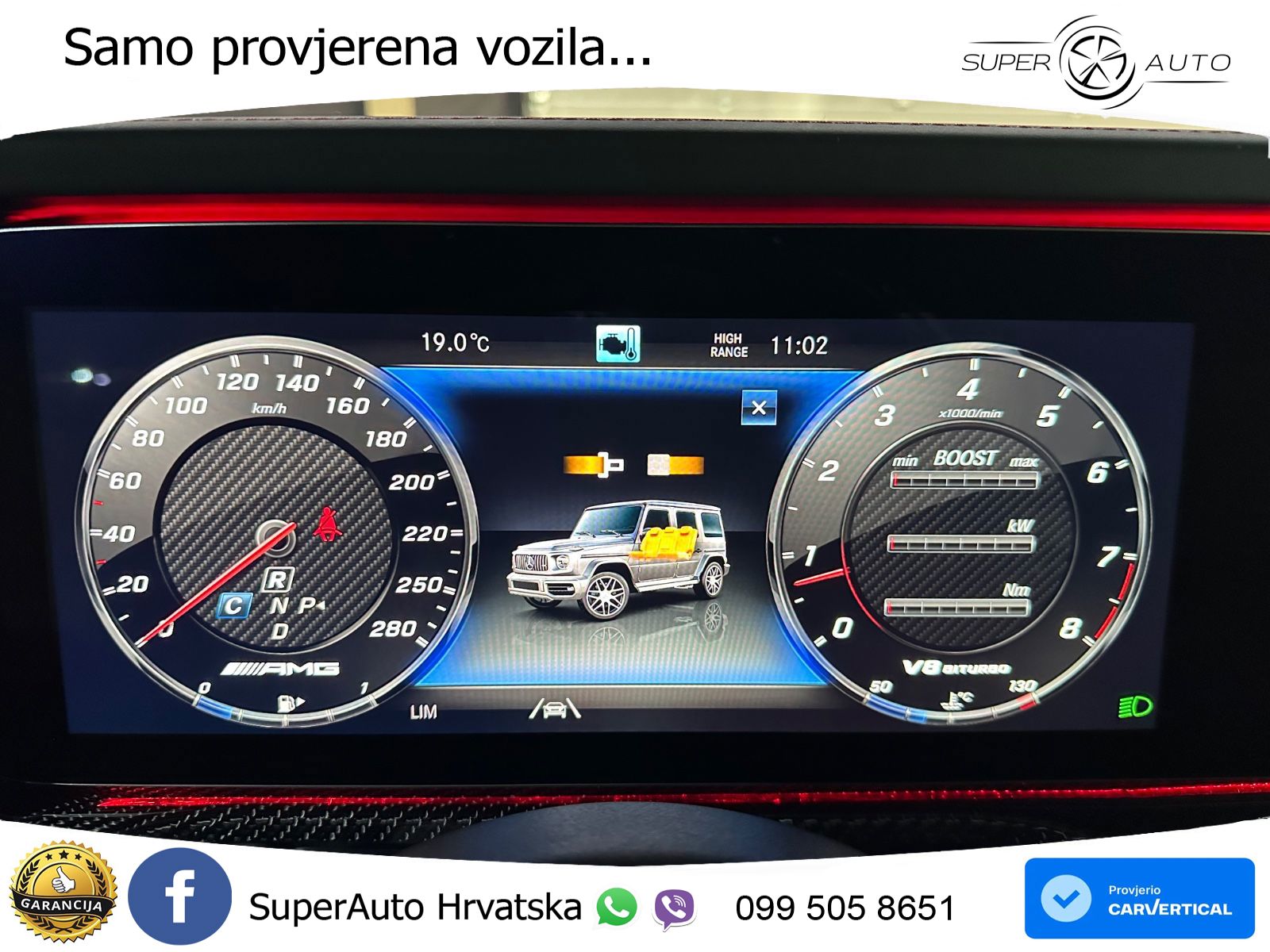 Mercedes AMG G 63 Long V8 (585 KS) 4MATIC 9G-TRONIC AMG SPEEDSHIFT TCT Superior LED+GR SJED+ACC