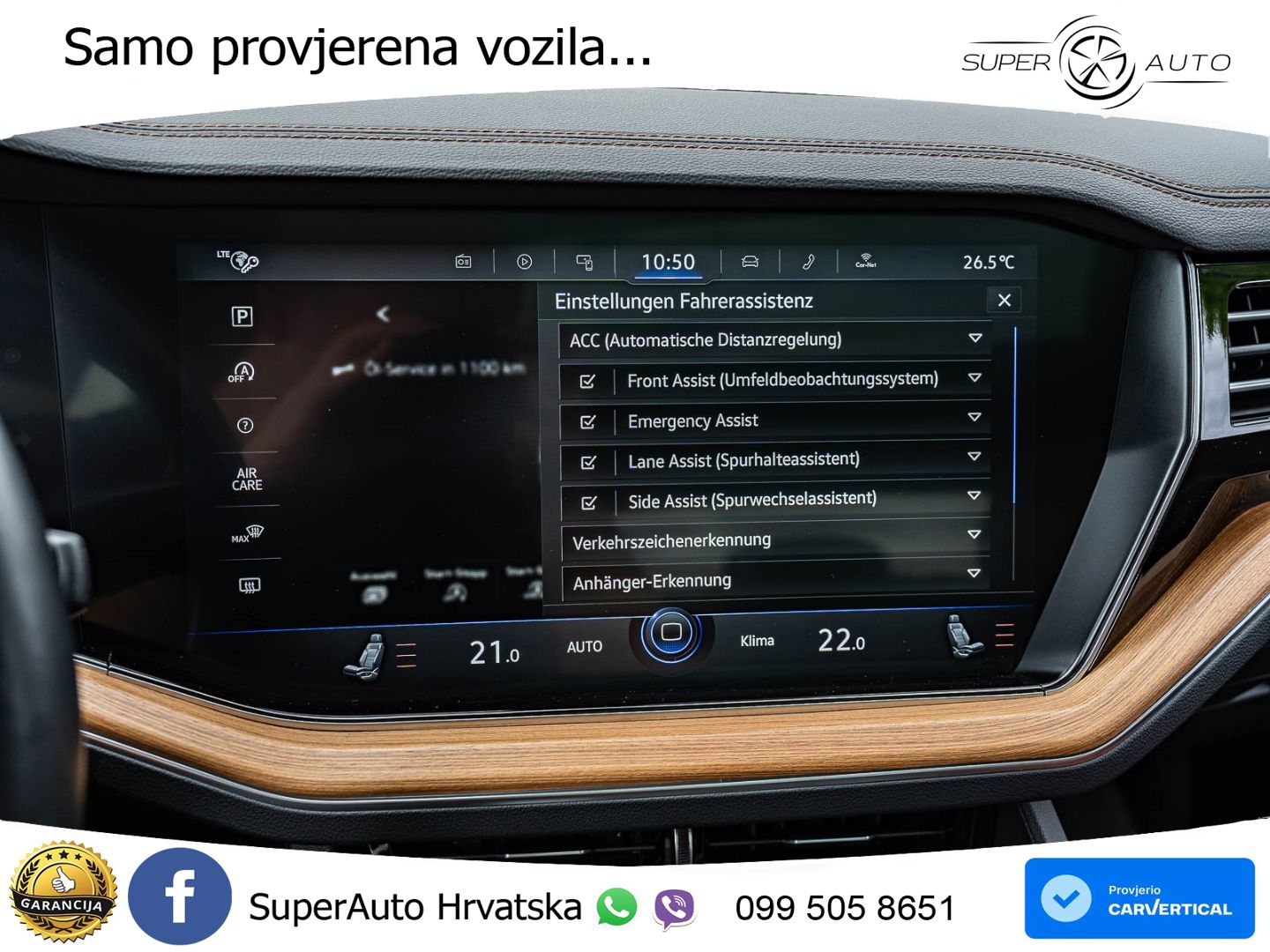 Volkswagen Touareg 3.0 V6 TDI (286 KS) 4MOTION Tiptronic R-Line ZRAČNI+ACC+GR SJED+KAM+PANO