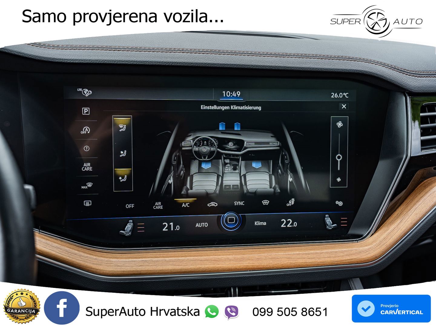 Volkswagen Touareg 3.0 V6 TDI (286 KS) 4MOTION Tiptronic R-Line ZRAČNI+ACC+GR SJED+KAM+PANO