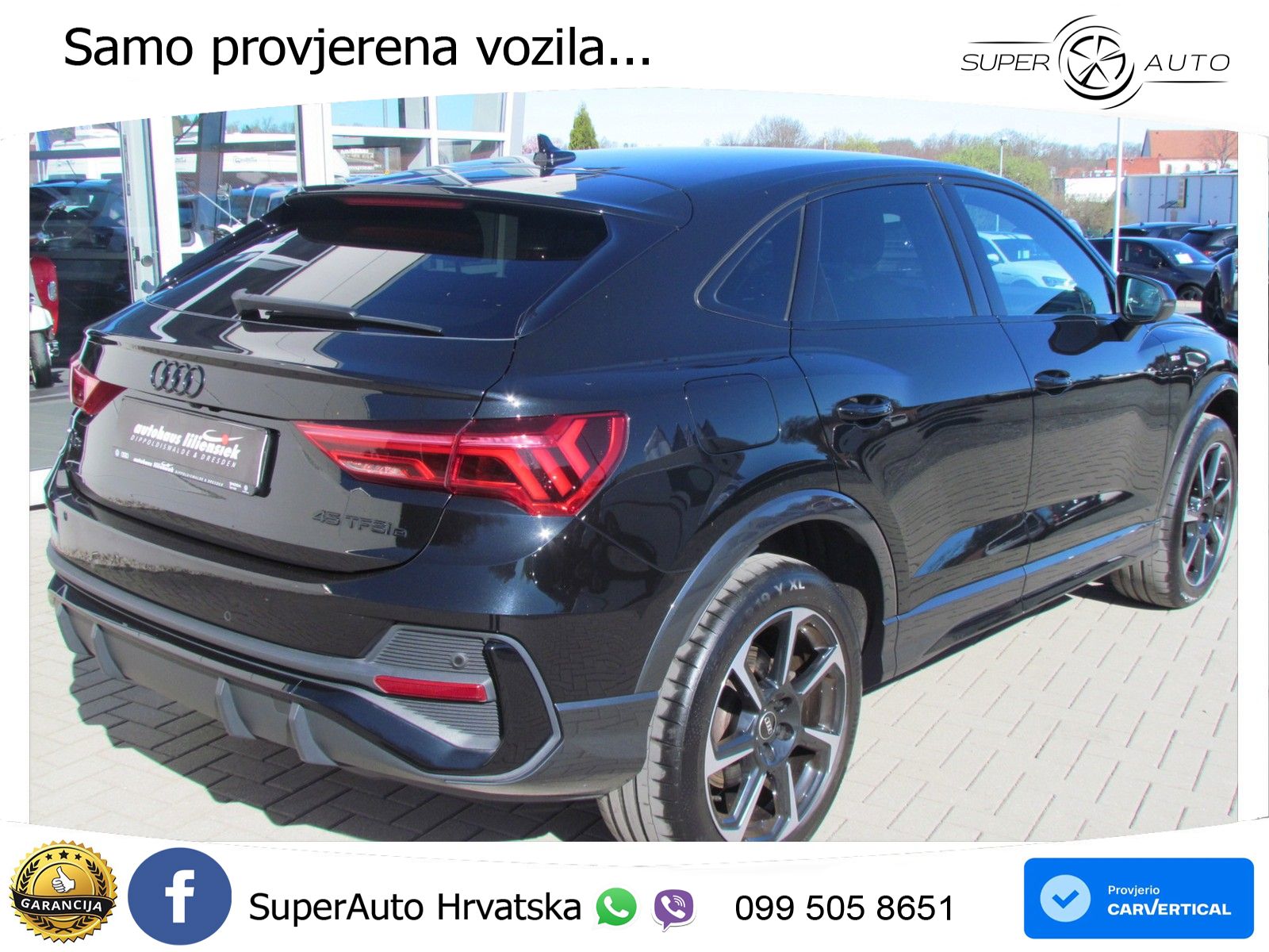 Audi Q3 Sportback 45 TFSIe (245 KS) S tronic S line LED+GR SJED+ACC