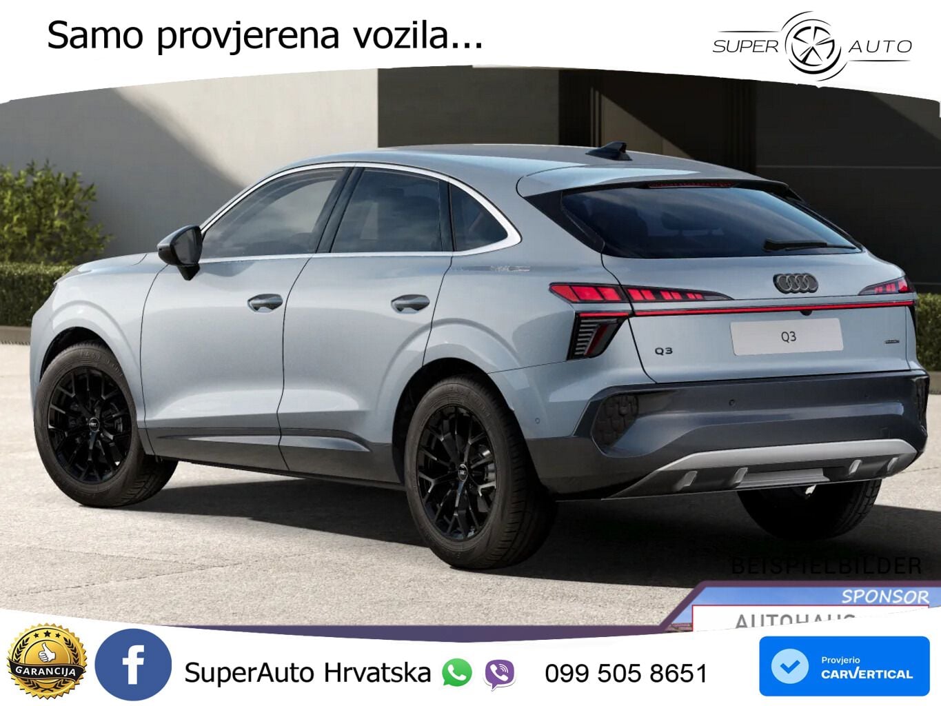 Audi Q3 Sportback 2.0 TFSI (204 KS) quattro S tronic LED+GR SJED+ACC