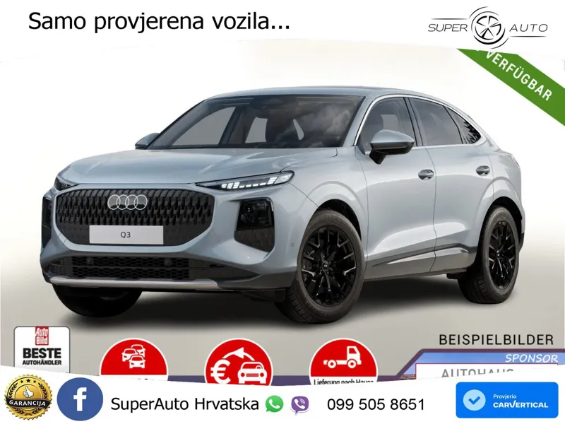 Audi Q3 Sportback 2.0 TFSI (204 KS) quattro S tronic LED+GR SJED+ACC