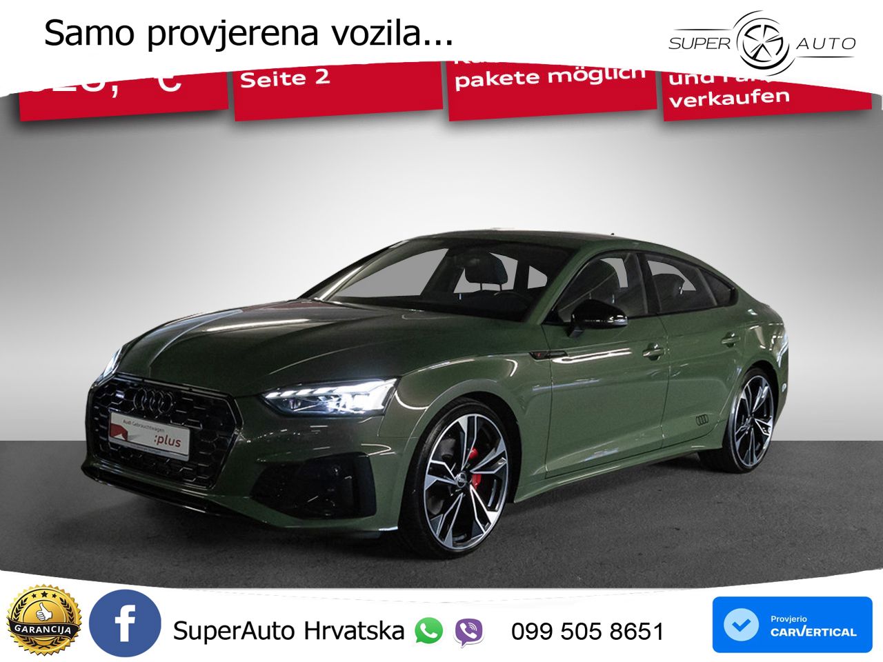 Audi A5 Sportback  40 TFSI (204 KS) quattro S tronic S line MATRIX+GR SJED+KAM