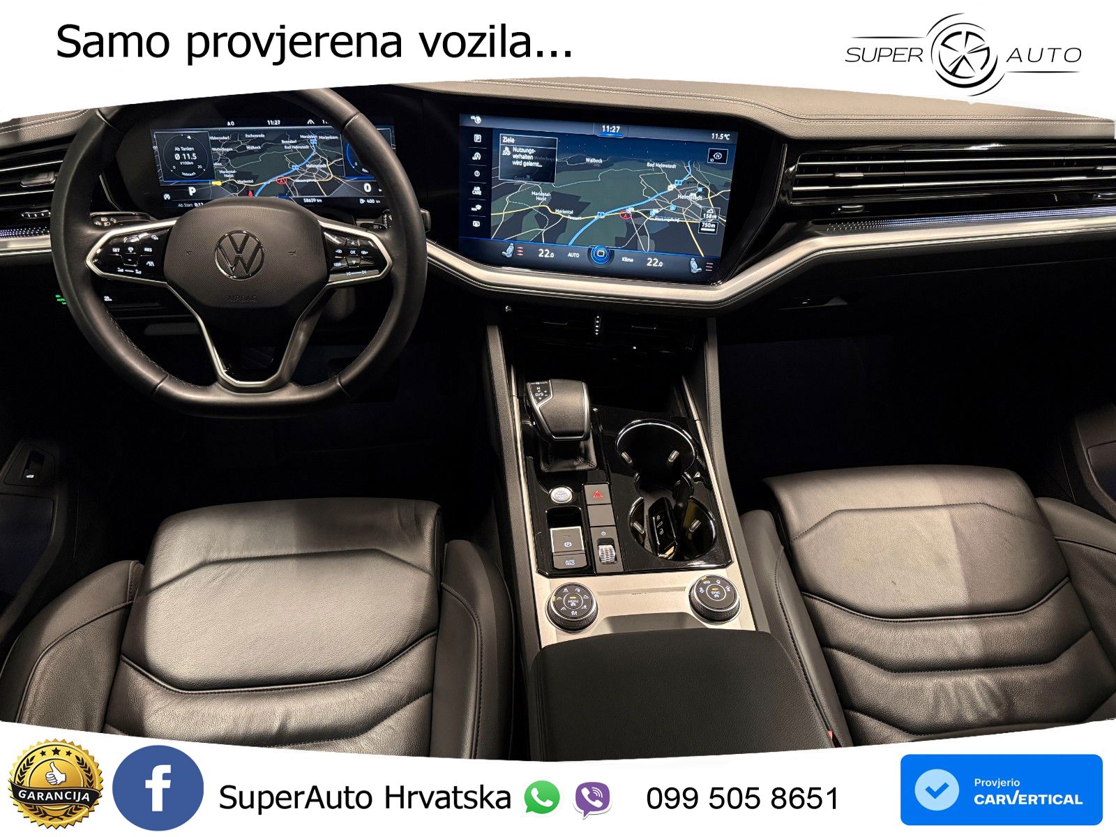 Volkswagen Touareg 3.0 V6 TDI (231 KS) 4MOTION Tiptronic R-Line ZRAČNI+ACC+4xGR SJED+KAM