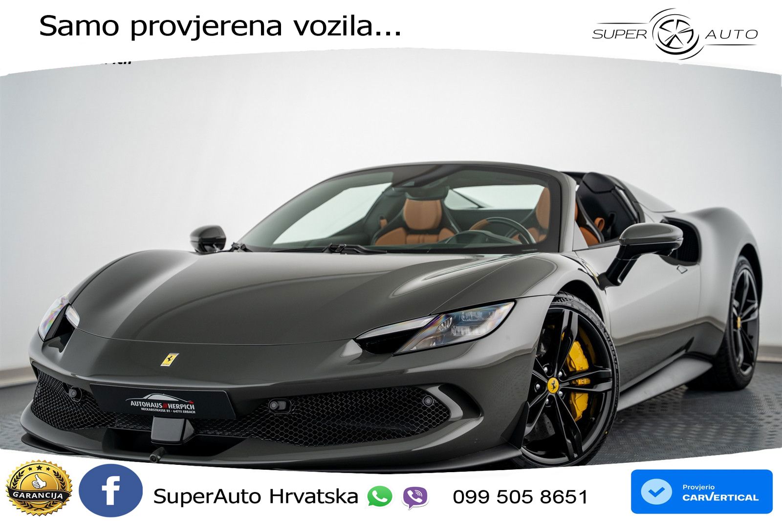 Ferrari 296 GTS 3.0 V6 (830 KS) F1 DCT LED+ACC