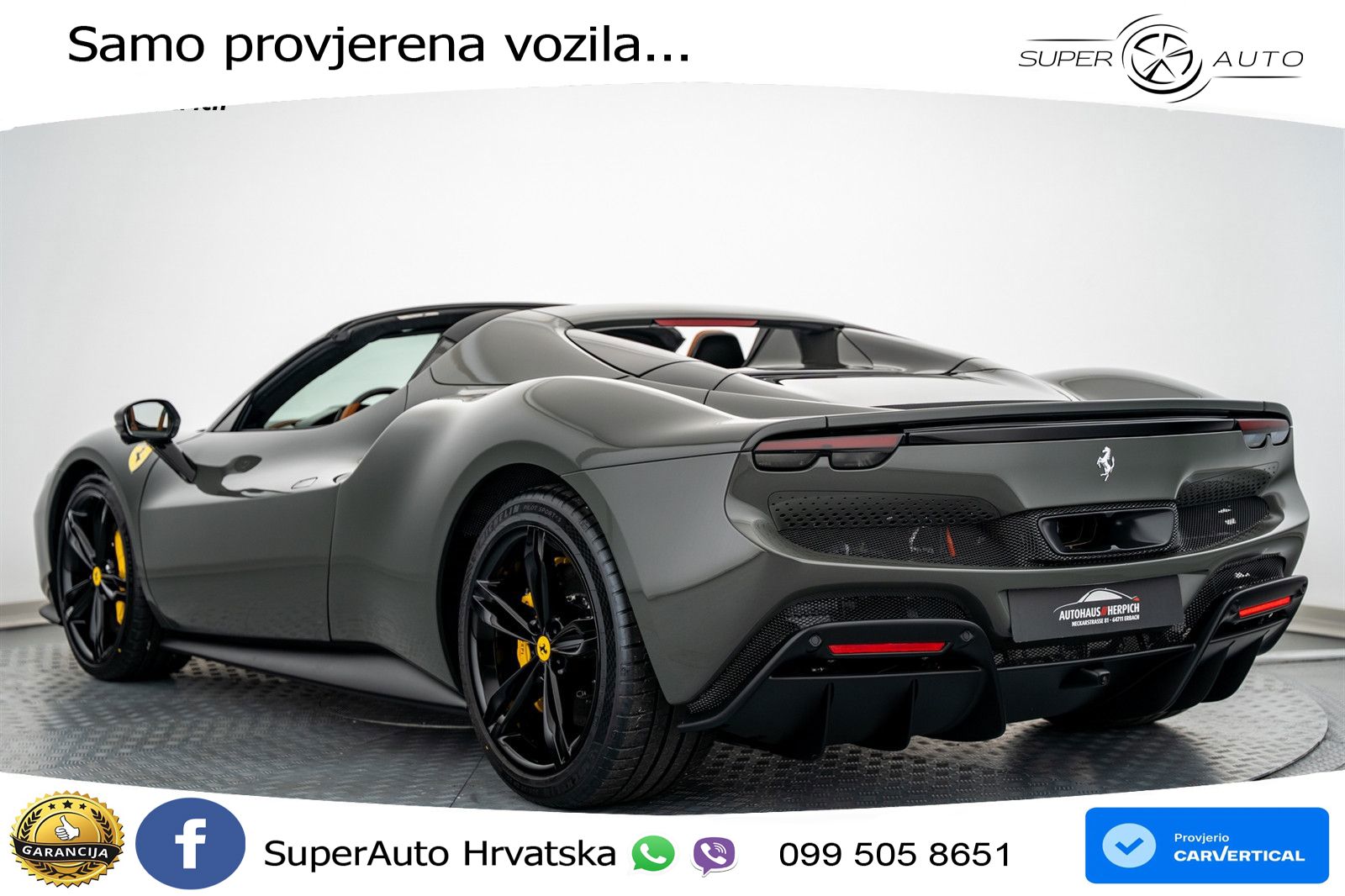 Ferrari 296 GTS 3.0 V6 (830 KS) F1 DCT LED+ACC