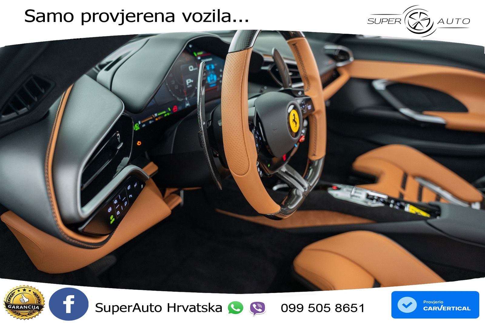 Ferrari 296 GTS 3.0 V6 (830 KS) F1 DCT LED+ACC