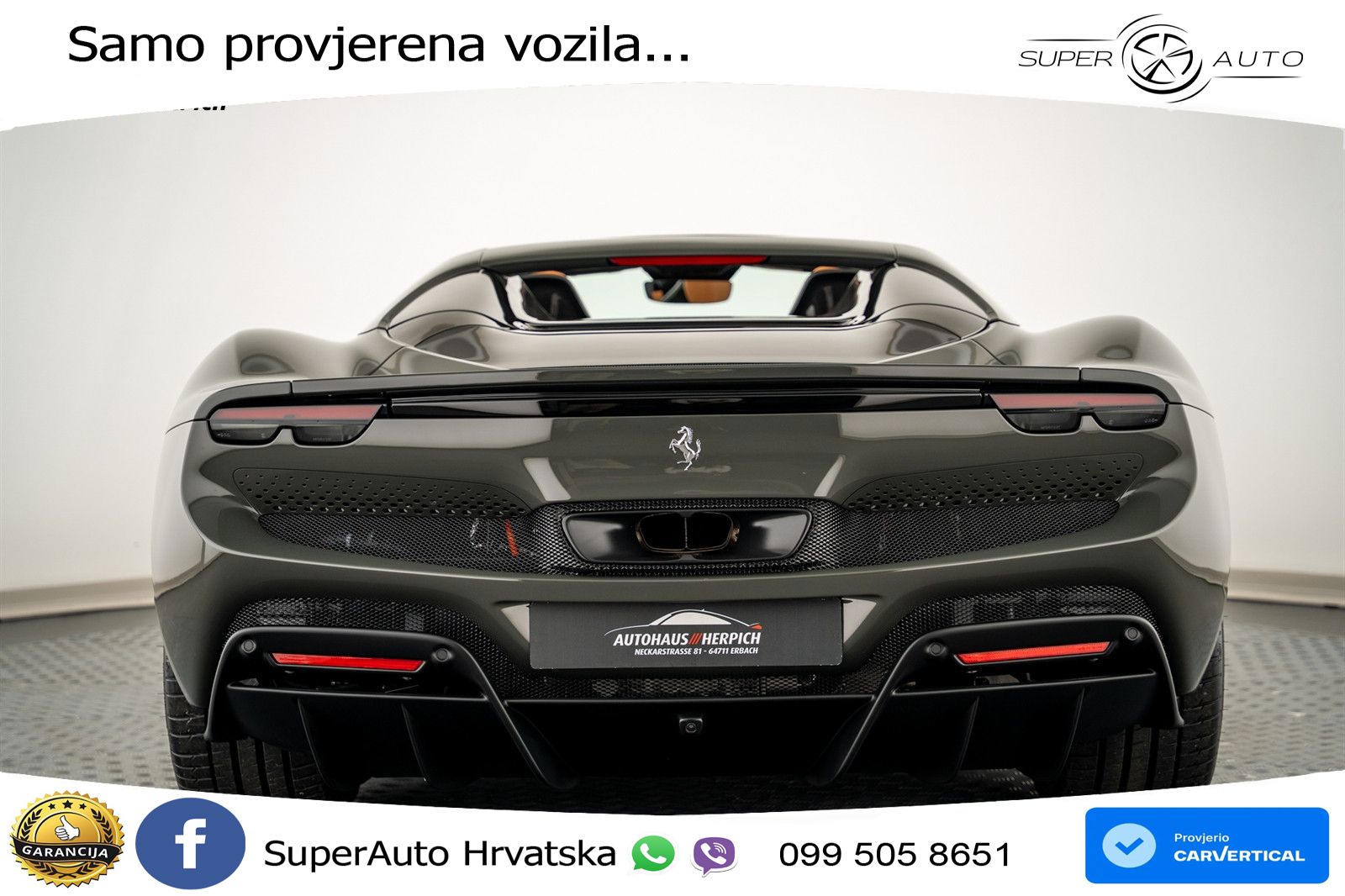 Ferrari 296 GTS 3.0 V6 (830 KS) F1 DCT LED+ACC