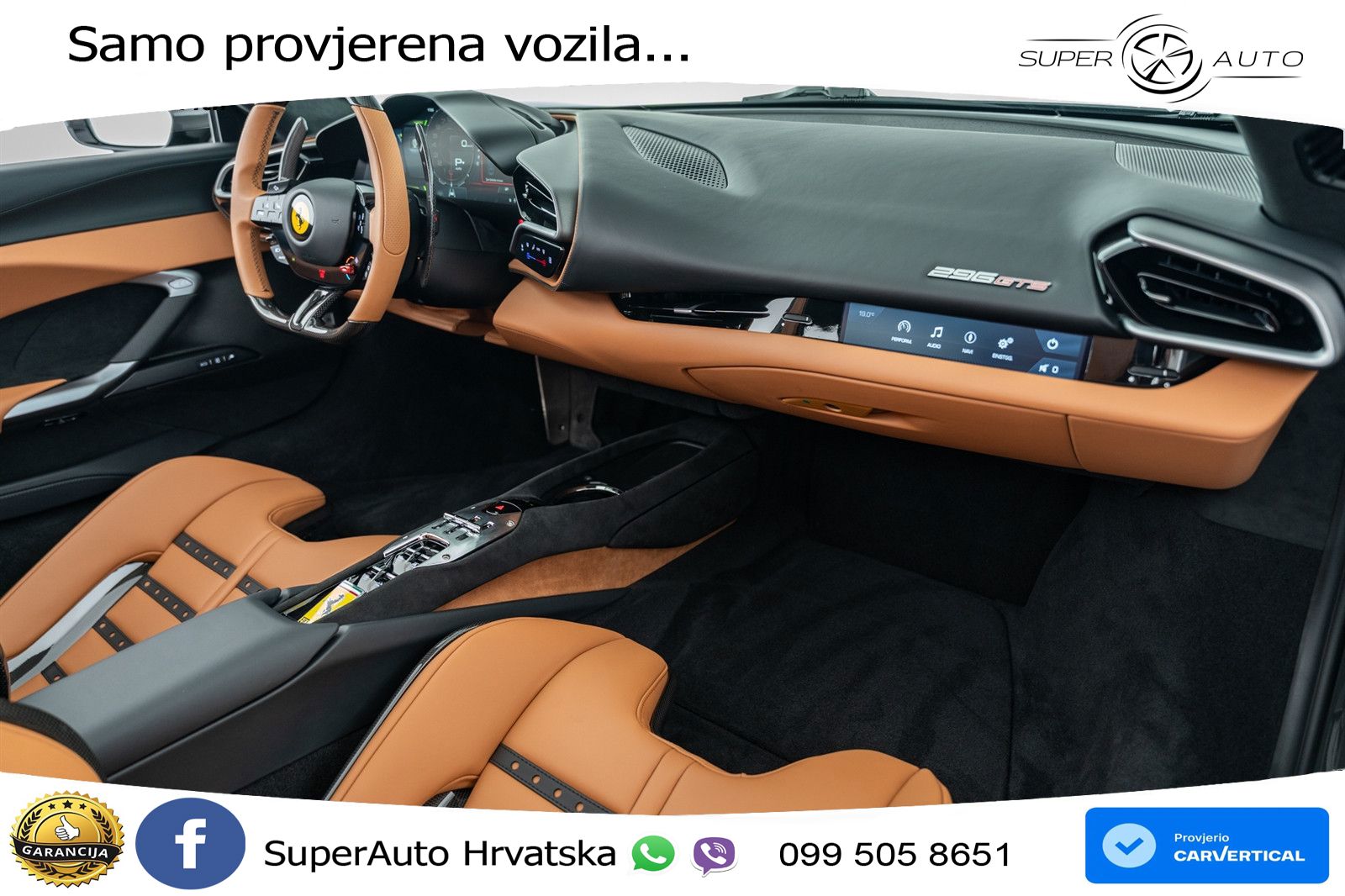 Ferrari 296 GTS 3.0 V6 (830 KS) F1 DCT LED+ACC