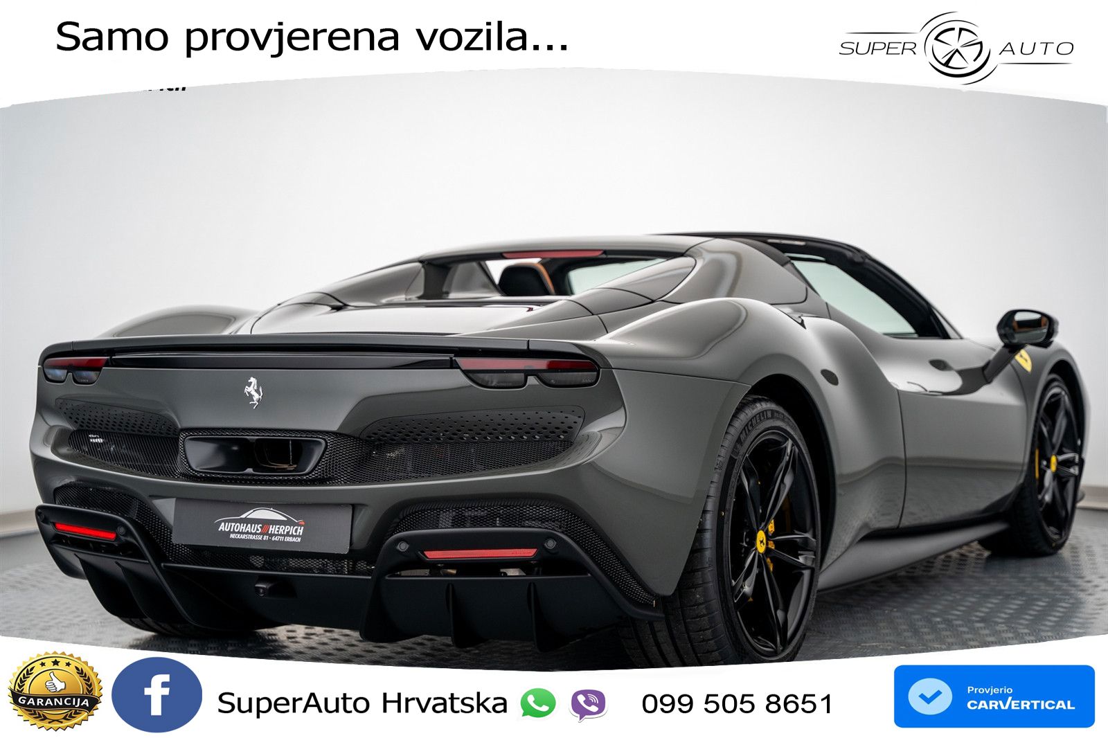 Ferrari 296 GTS 3.0 V6 (830 KS) F1 DCT LED+ACC