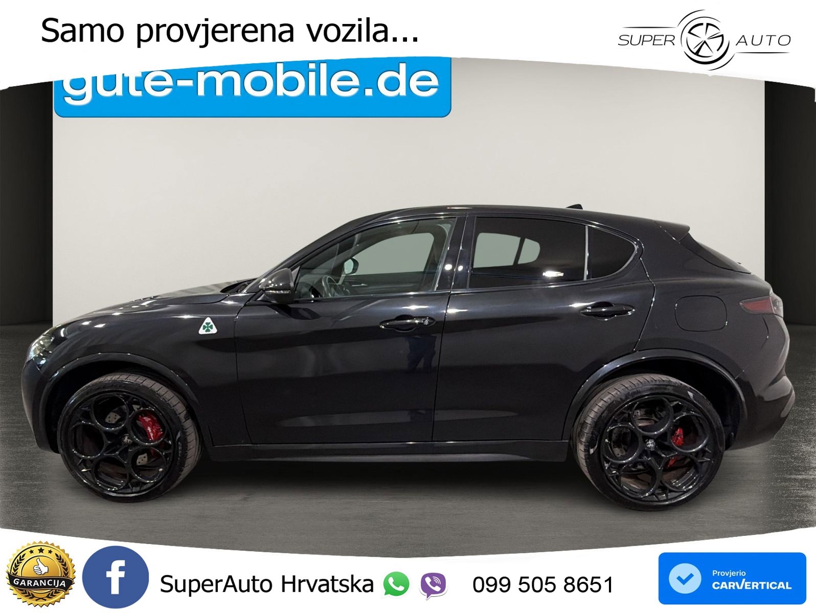 Alfa Romeo Stelvio Quadrifoglio 2.9 V6 Bi-Turbo (520 KS) Q4 Automatic LED+GR SJED+ACC