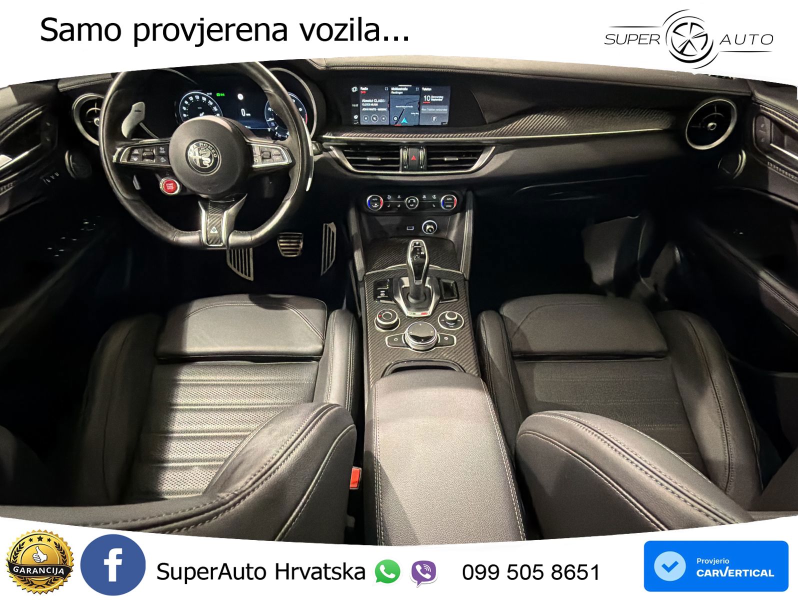 Alfa Romeo Stelvio Quadrifoglio 2.9 V6 Bi-Turbo (520 KS) Q4 Automatic LED+GR SJED+ACC