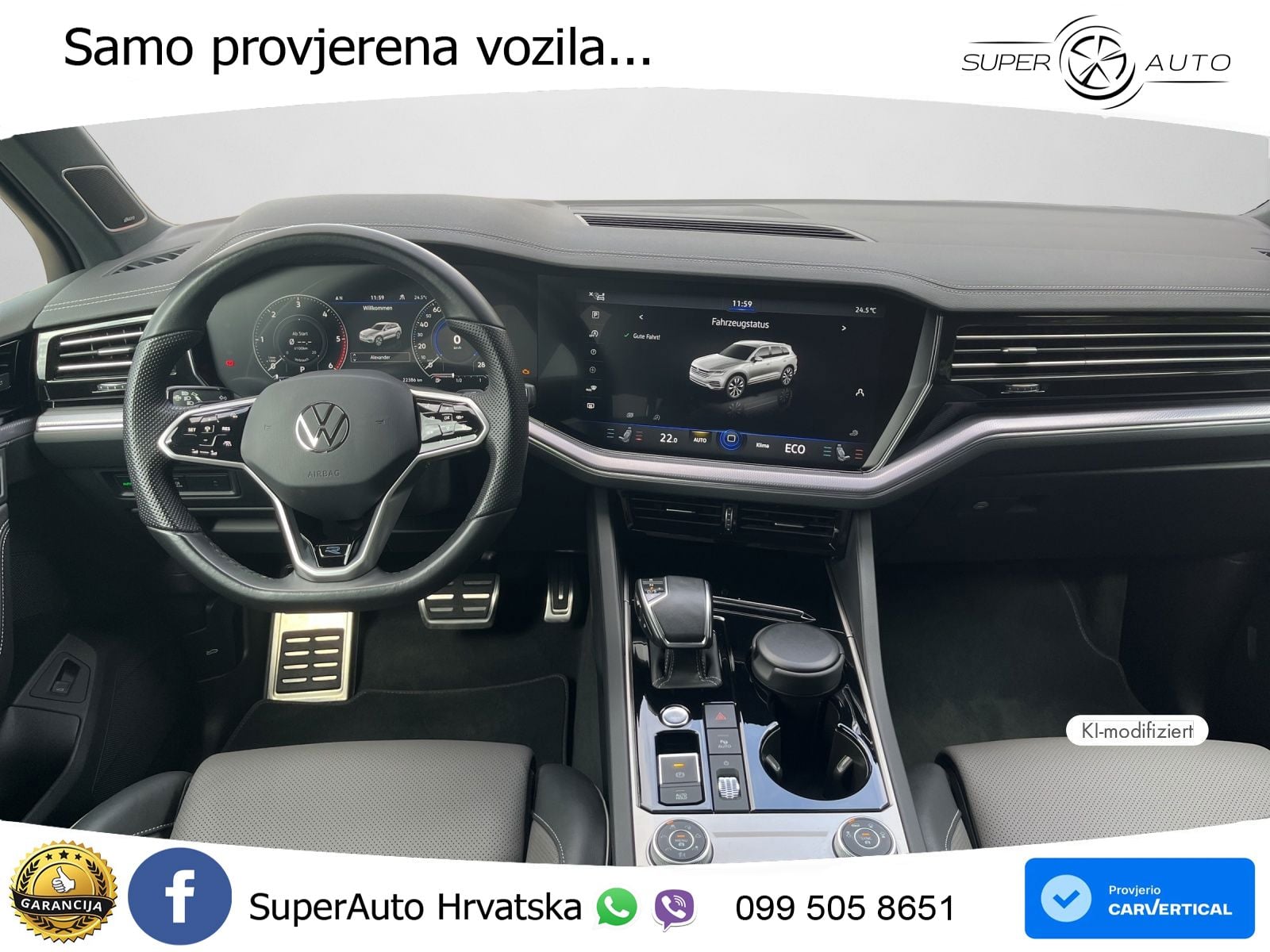 Volkswagen Touareg 3.0 V6 TDI (286 KS) 4MOTION Tiptronic R-Line ZRAČNI+ACC+GR SJED+KAM