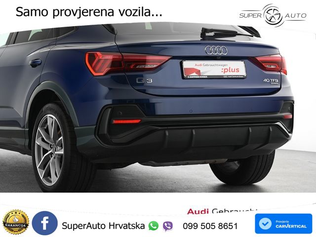 Audi Q3 II Sportback 40 TFSI (190 KS) quattro S tronic S line MATRIX+GR SJED+KAM