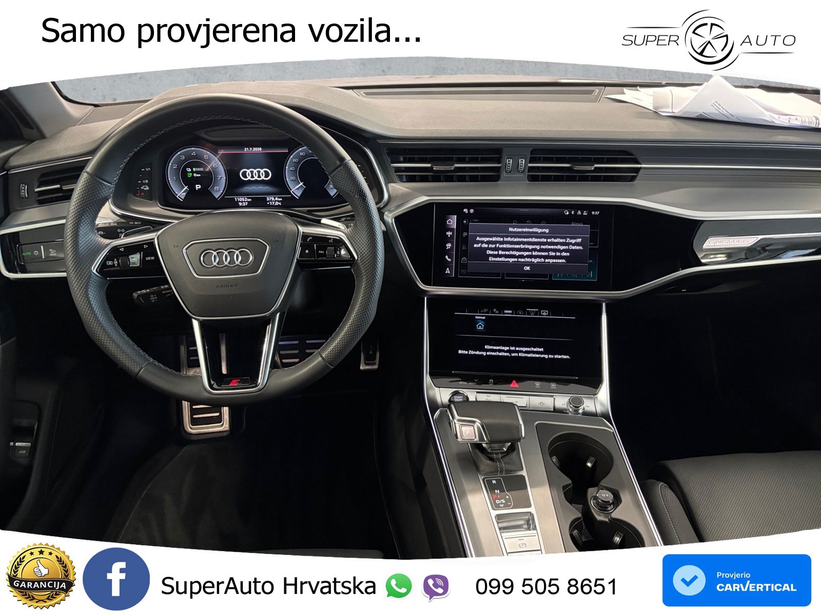 Audi A6 50 TFSIe (299 KS) quattro ultra S tronic S line MATRIX+GR SJED+KAM