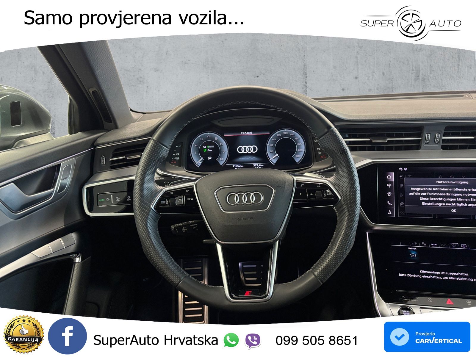 Audi A6 50 TFSIe (299 KS) quattro ultra S tronic S line MATRIX+GR SJED+KAM