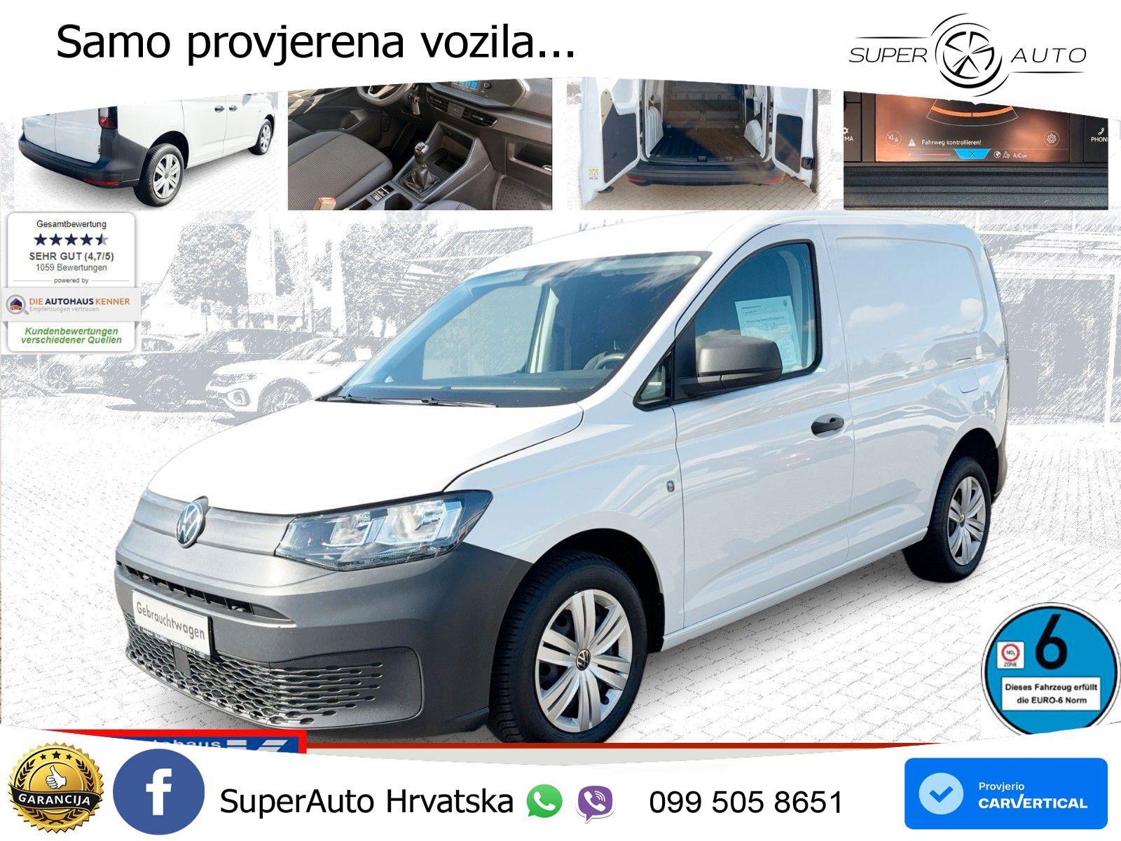 Volkswagen Caddy Cargo Kasten 2,0 TDI 6 Gang Schalter KR 102 KS