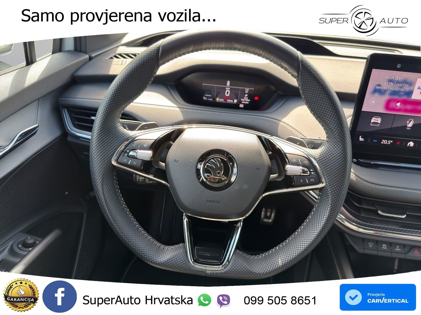 Škoda Enyaq iV 80x 82 kWh (265 KS) AWD SportLine LED+GR SJED+ACC