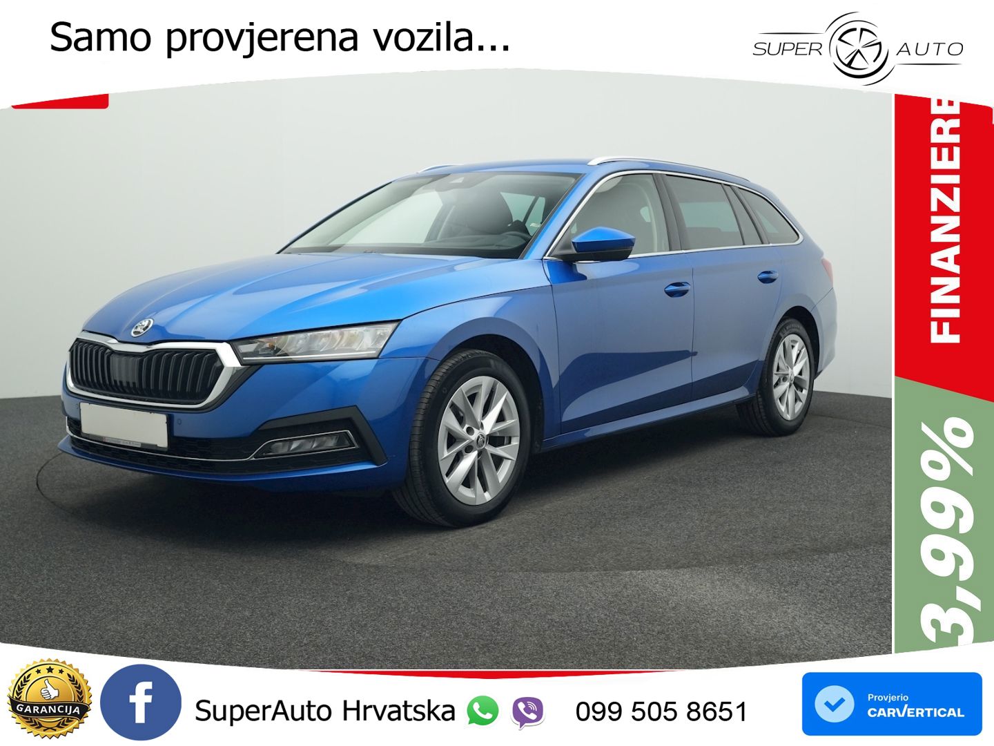Škoda Octavia Combi 2.0 TDI (150 KS) DSG LED+GR SJED+ACC
