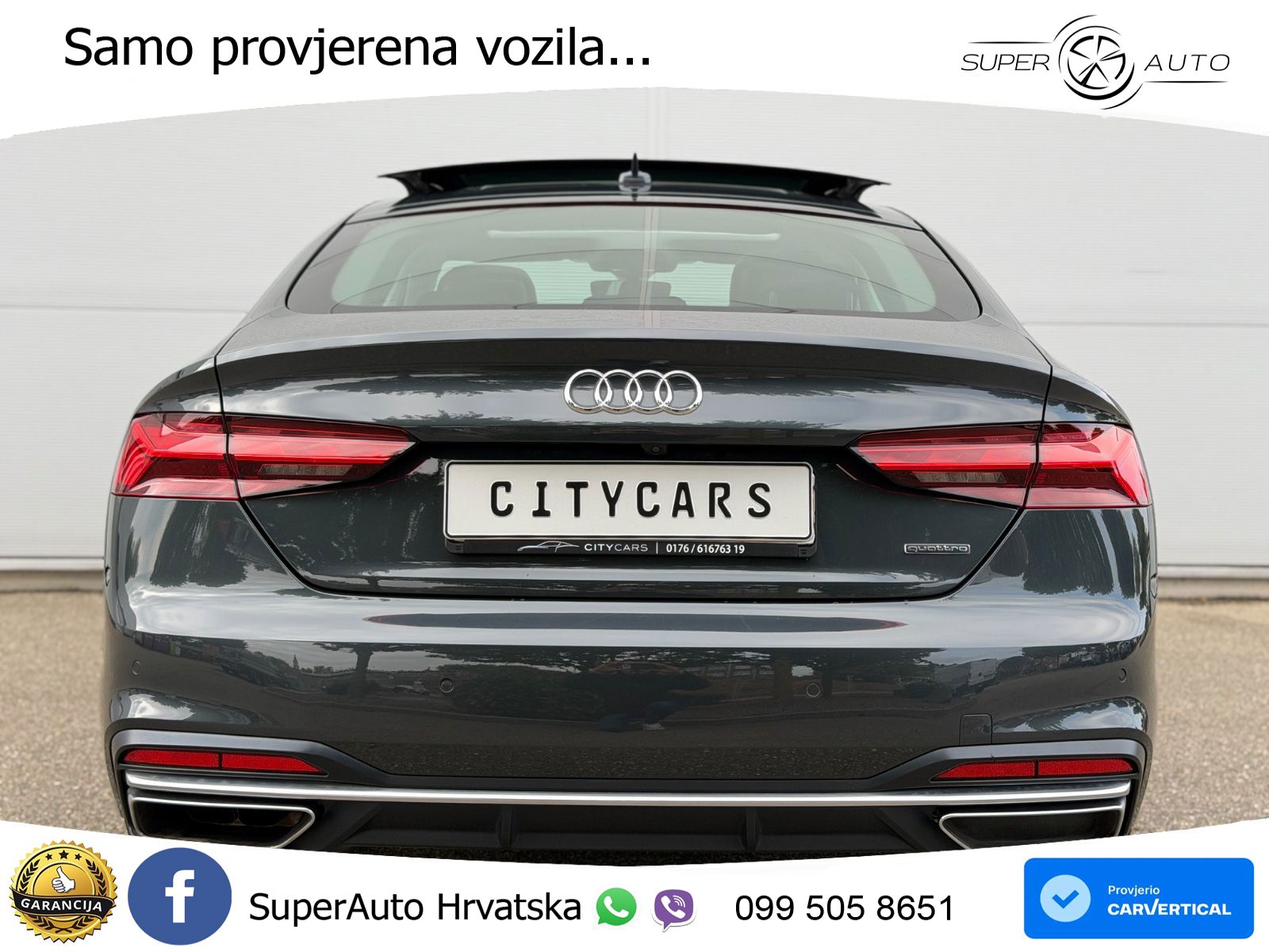 Audi A5 Sportback 40 TDI (190 KS) quattro ultra S tronic LED+GR SJED+ACC