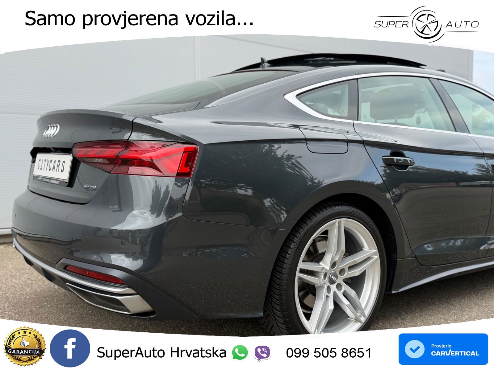 Audi A5 Sportback 40 TDI (190 KS) quattro ultra S tronic LED+GR SJED+ACC