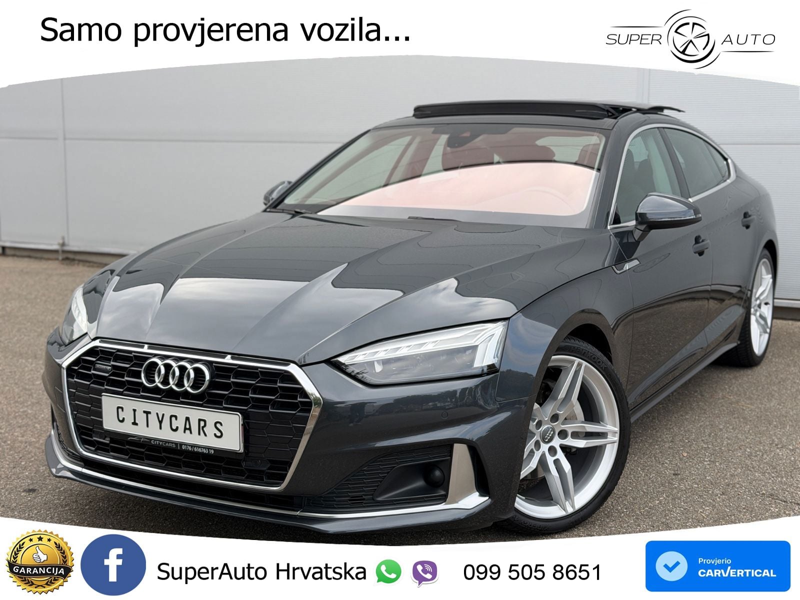 Audi A5 Sportback 40 TDI (190 KS) quattro ultra S tronic LED+GR SJED+ACC