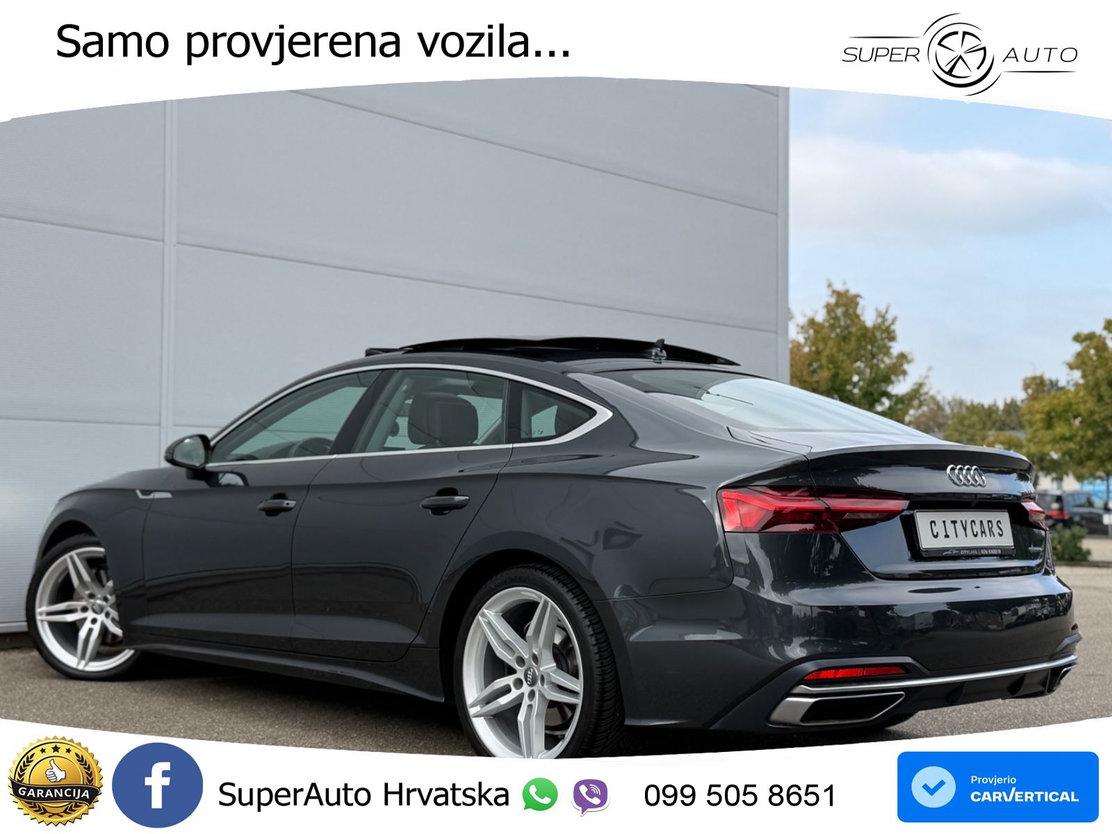 Audi A5 Sportback 40 TDI (190 KS) quattro ultra S tronic LED+GR SJED+ACC