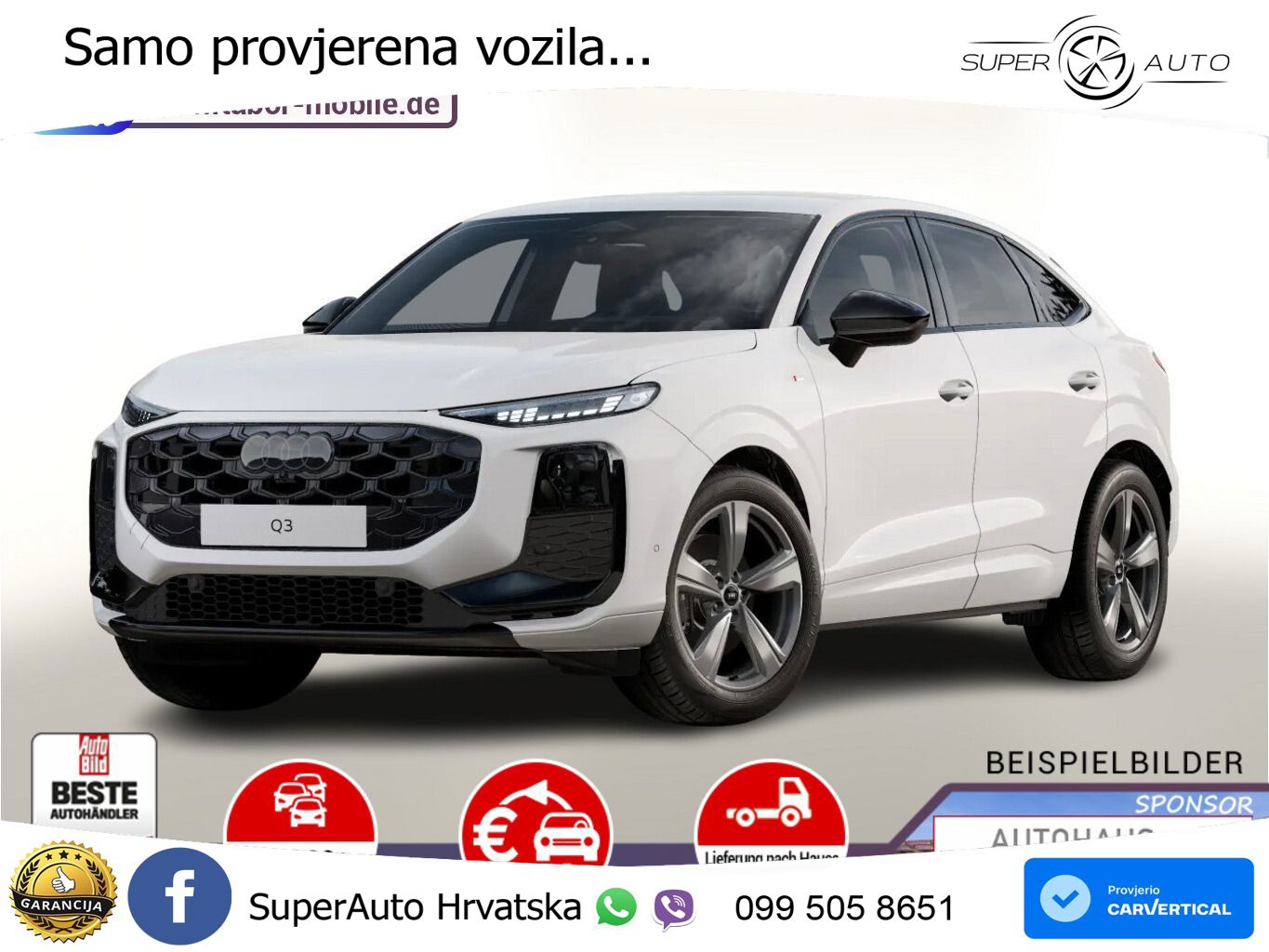 Audi Q3 III Sportback 2.0 TFSI (204 KS) quattro S tronic LED+GR SJED+ACC