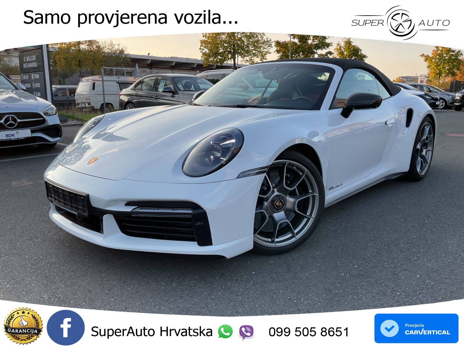 Porsche 911 Turbo S Cabriolet 3.8 (650 KS) PDK ZRAČNI+ACC+GR SJED+KAM