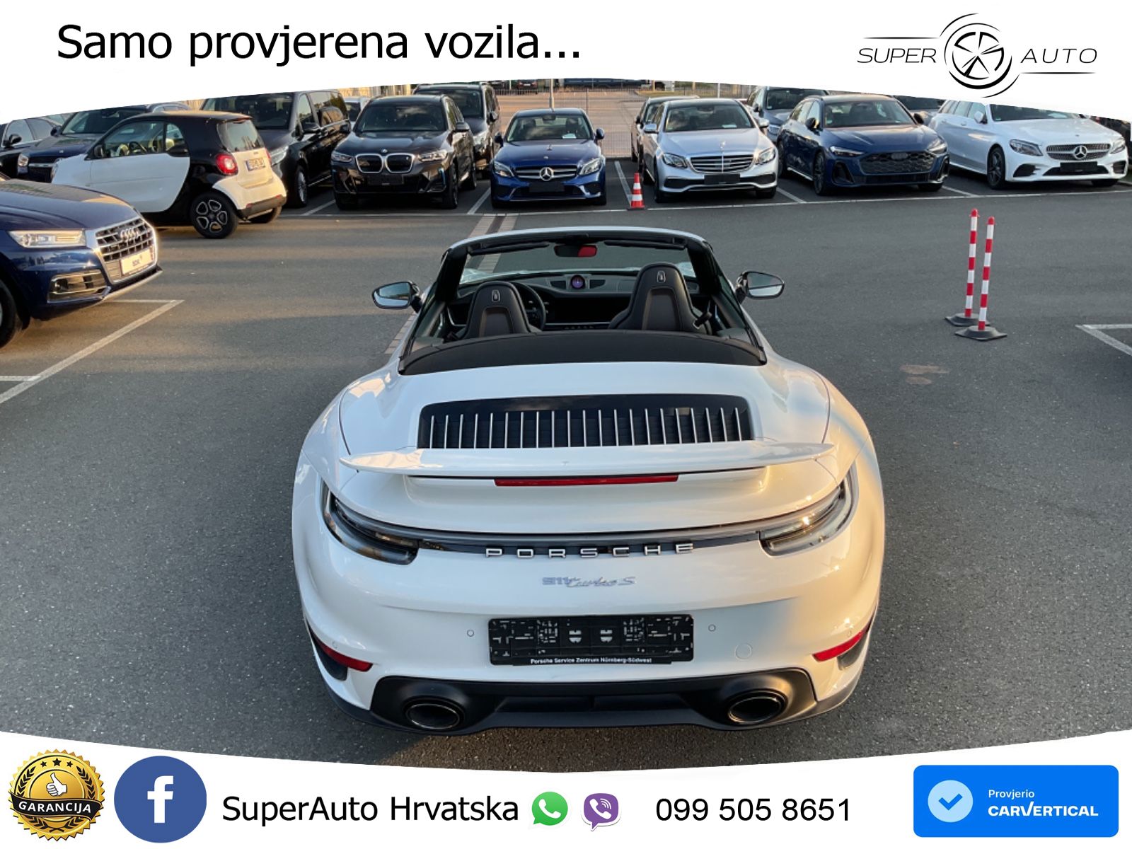Porsche 911 Turbo S Cabriolet 3.8 (650 KS) PDK ZRAČNI+ACC+GR SJED+KAM