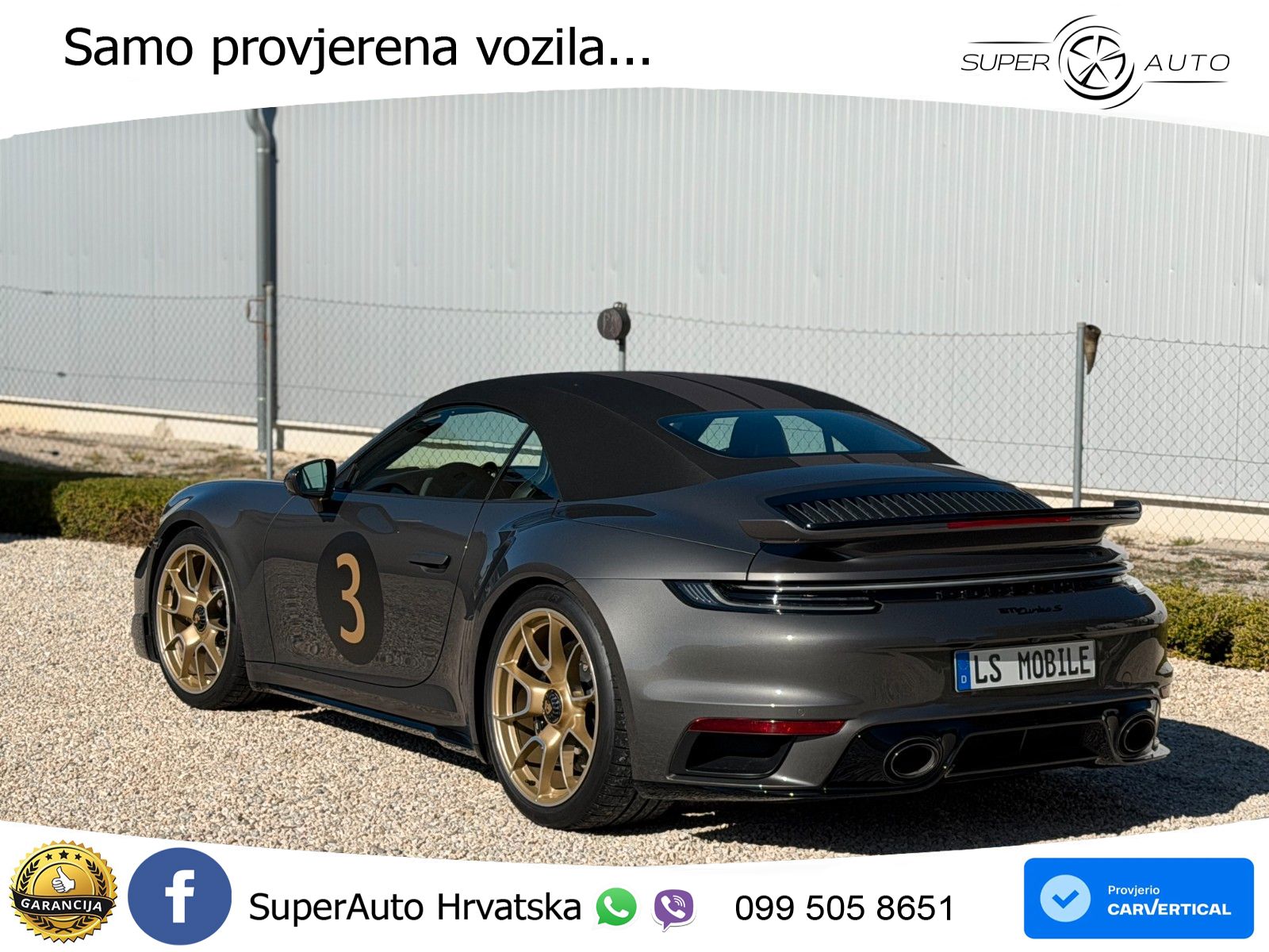 Porsche 911 Turbo S Cabriolet 3.8 (650 KS) PDK ZRAČNI+ACC+GR SJED+KAM