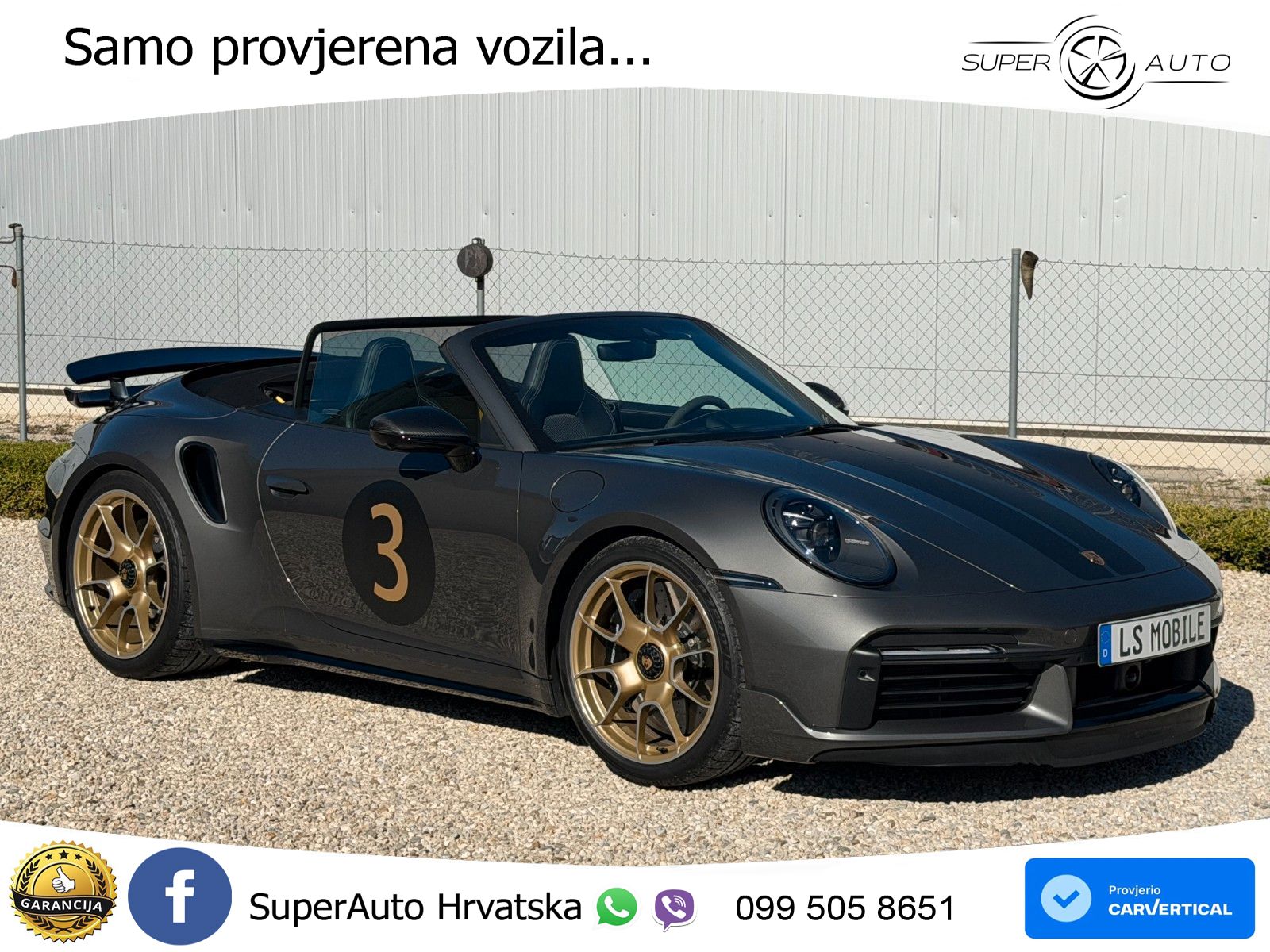 Porsche 911 Turbo S Cabriolet 3.8 (650 KS) PDK ZRAČNI+ACC+GR SJED+KAM
